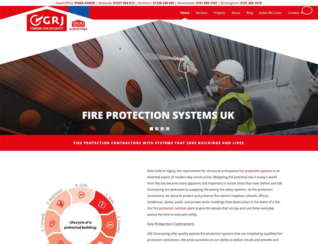 GRJ Contracting website created by it'seeze Leicester